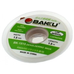 Очищувач припою Baku BK-1515B 1,5 мм. Очищувач припою Baku BK-1515B 1,5 мм.