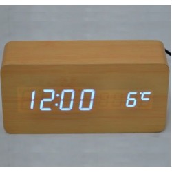 Часы настольные VST 862 Голубая подсветка Бежевый