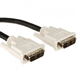 Кабель DVI (A)- DVI (A) длина 1.5 метра Черный+Белый