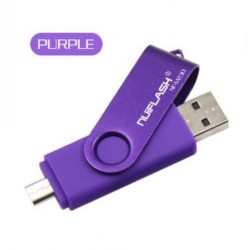 OTG USB Флеш накопичувач 64GB Nuiflash micro USB Фіолет OTG USB Флеш накопичувач 64GB Nuiflash micro USB Фіолет