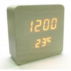 Часы настольные в виде деревянного бруска VST-872-5 Бежевый