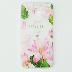 Бампер для Samsung A720 с цветами Белый