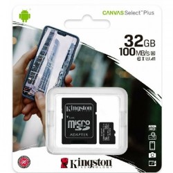 Карта пам'яті Kingston 32 GB microSDHC Class 10 + Адаптер Чорний Карта пам'яті Kingston 32 GB microSDHC Class 10 + Адаптер Чорний