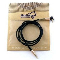Кабель Husky 3.5 Jack AUX кутовий Чорний