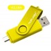 OTG USB Флеш накопичувач 64GB Nuiflash micro USB Жовтий