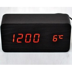 Часы настольные VST 862 Красная подсветка Черный