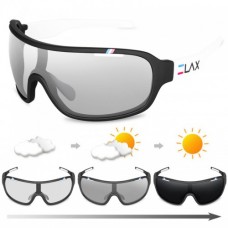 Спортивні фотохромні окуляри "Маска" UV400 Чорний+Білий