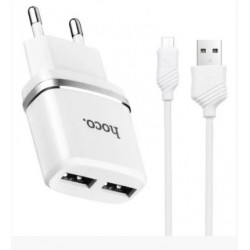 Сетевое зарядное устройство Hoco C12 с кабелем micro USB 2.4A