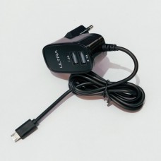 Сетевое зарядное устройство Ultra с кабелем micro usb 2А Черный