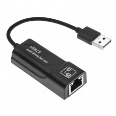 Переходник USB - Lan сетевая карта RJ45 2.0 10/100 mb. Черный