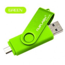 OTG USB Флеш накопичувач 64GB Nuiflash micro USB Зелений OTG USB Флеш накопичувач 64GB Nuiflash micro USB Зелений