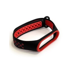 Ремінець для фітнес браслета Mi Band 3 и Mi Band 4 Чорний+Червоний Ремінець для фітнес браслета Mi Band 3 и Mi Band 4 Чорний+Червоний