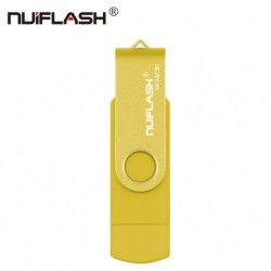 OTG USB Флеш накопичувач 32GB Nuiflash micro USB Жовтий