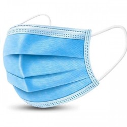 Маска индивидуальной защиты одноразовая Голубой Маска индивидуальной защиты одноразовая Голубой